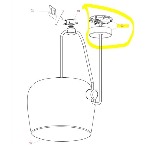 FLOS VIELFACH ROSETTE bis 5 Leuchten AIM D135 H34mm