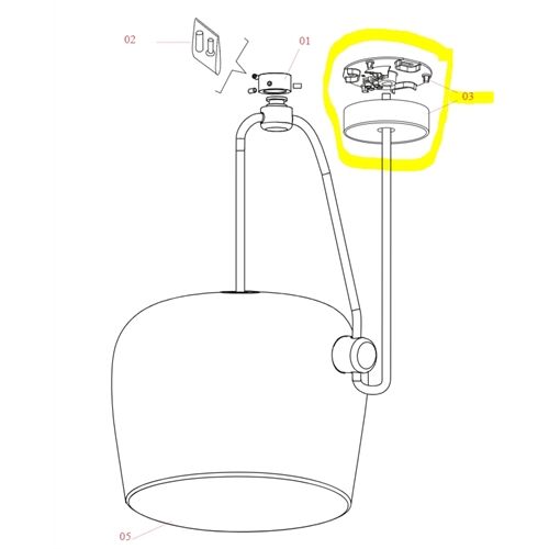 FLOS Ersatzteile Deckenrosette AIM /AIM SMALL Einzelleuchte