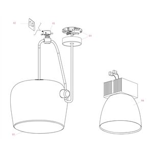 FLOS Ersatzteile AIM / Aim small - Deckenpendelleuchte