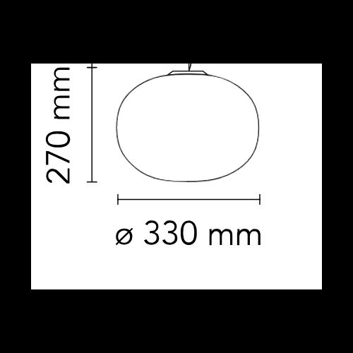 FLOS Ersatzteile Glo Ball 1 Opalglas weiß D=330 H=270 mit Sockel