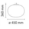 FLOS Ersatzteile Glo Ball 2 Opalglas weiß D=450 H=360 mit Sockel
