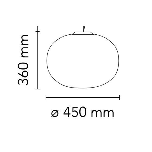 FLOS Ersatzteile Glo Ball 2 Opalglas weiß D=450 H=360 mit Sockel