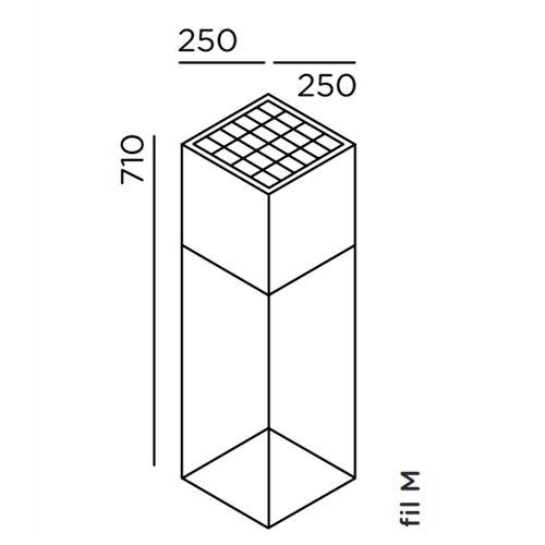 IP44.de FIL M Akku-SolarLeuchte H=710 LED 7W Dim2700-1800K
