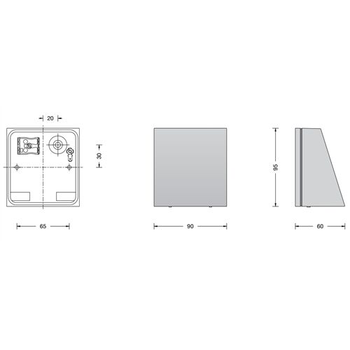 BEGA Wandleuchte nach Unten 2,7W 3000K B90 H95 T60mm
