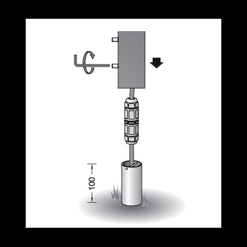 BEGA.. Anschlusssäule 2 Steckdosen m. Erdstück IP44