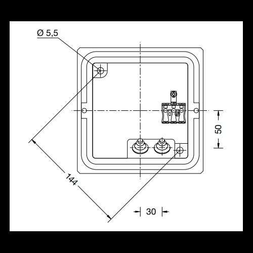BEGA Leuchte E27 B160xH160xT180 IP65