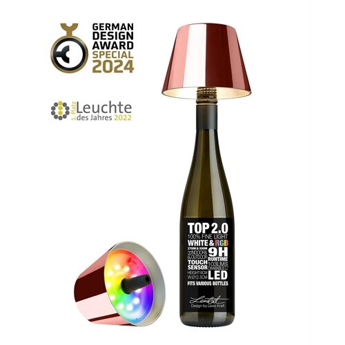 Sompex TOP 2.0 RGBW-Akku-Flaschleuchte 1,3W LED dim. IP44