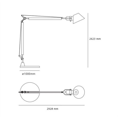 Artemide TOLOMEO XXL Outdoor mit Fuß LED 55W 3000K IP55