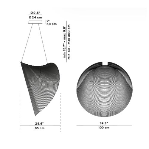 Luceplan ILLAN -100- Pendelleuchte LED 40W 2700K CRI90 Dimb