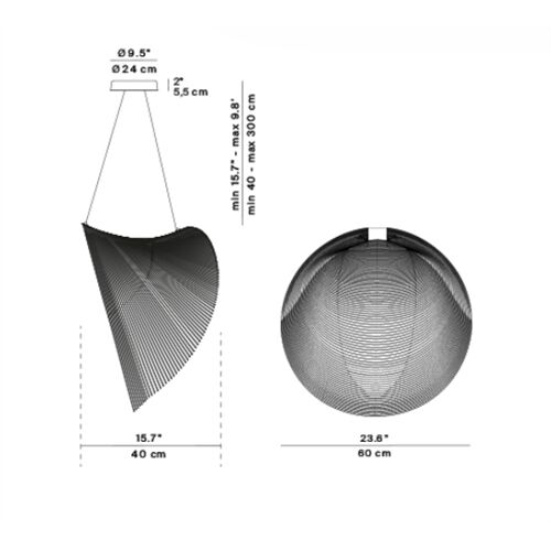 Luceplan ILLAN -60- Pendelleuchte LED 25W phasendimmbar