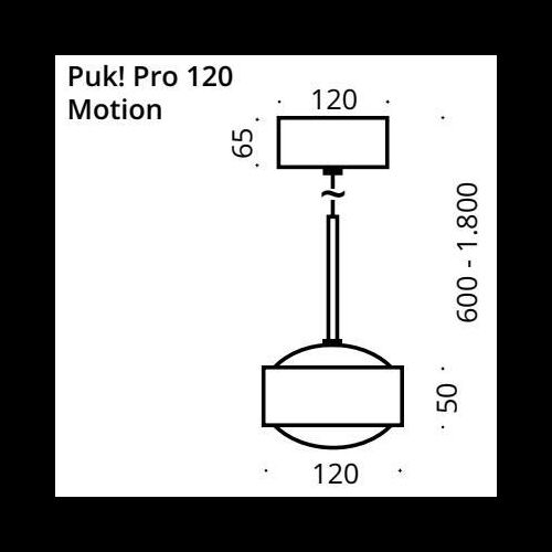 Top Light PUK! PRO 120 Motion I- 2x8=18W 1800Lm 2700K CRI95