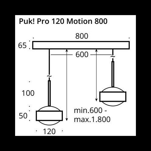 Top Light PUK! PRO 120 Motion II-4x8=32W 3600Lm 2700K CRI95