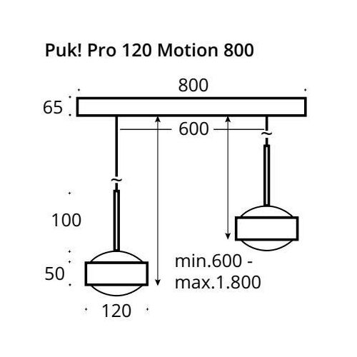 Top Light PUK! PRO 120 Motion II-4x8=32W 3600Lm 2700K CRI95
