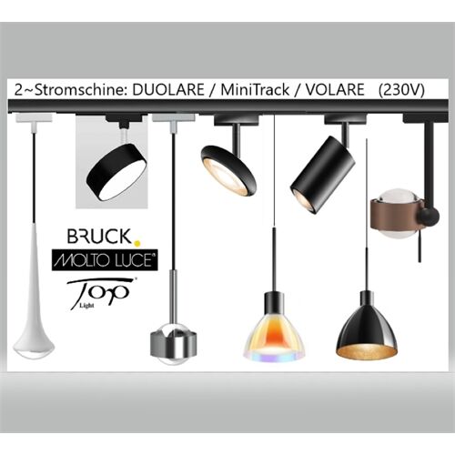 2~TRACK 240V System: Stromschine 4m-Mitteneinspeiser-Enstücke