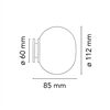 FLOS MINI GLO-BALL Wand/Decke D=112 A=85mm G9 IP44