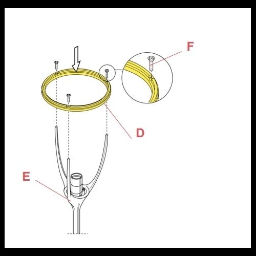 FLOS Ersatzteile HalteRing Diffusorbefestigung Romeo Moon F/S1/T1