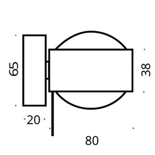 Top Light Puk! Avantgarde 80 Wall 2x8W 1000Lm 2700K