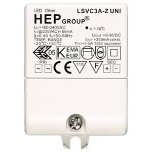 HEP Treiber 1-3W 350mA 3-9V 37x50x20mm