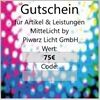 MitteLicht Gutschein -75€- für unsere Artikel & Leistungen