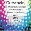 MitteLicht Gutschein -200€- für unsere Artikel & Leistungen