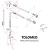 Artemide Ersatzteile Gabelgelenk TOLOMEO TAVOLO mit Schelle