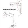 Artemide Ersatzteile Gelenkgabel für Tolomeo Micro L=55 B=15 H=12mm