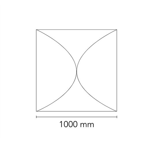 FLOS ARIETTE 2 Decke/Wand 100x100 H=20cm 4xE27