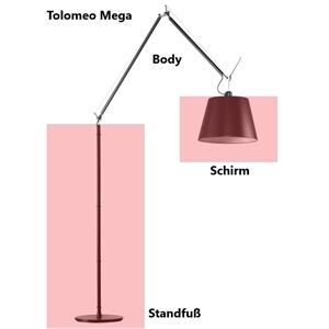 Artemide TOLOMEO MEGA Body E27 ON/OFF Ohne Fuß/Schirm