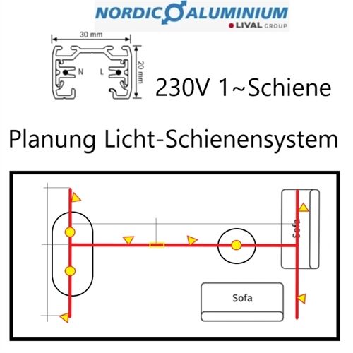 MitteLicht OnlinePlanung Lichsystem 230-1 inkl. Konfiguration