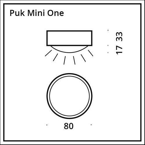 Top Light Deckenleuchte Puk Mini One LED 8W 2700K 600Lm