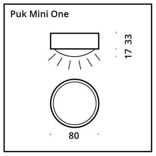 Top Light Deckenleuchte Puk Mini One LED 8W 2700K 600Lm