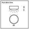 Top Light Deckenleuchte Puk Mini One LED 8W 2700K 600Lm