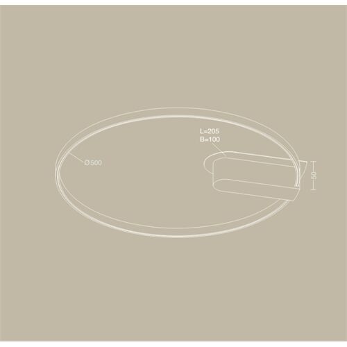 Holtkötter CIRCULAR Decken-/Wandleuchte D=50 H=5cm 30W 2700K