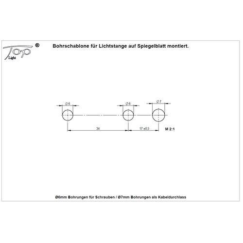 Top Light LICHTSTANGE Sockel für Linestra S14d 40x48x88mm