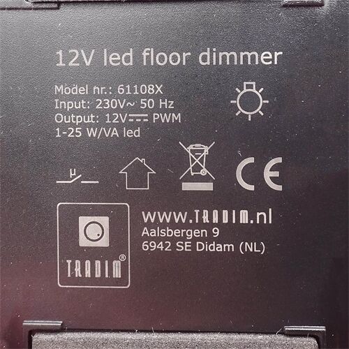 TRADIM Led 12V Bodendimmer 1-25W
