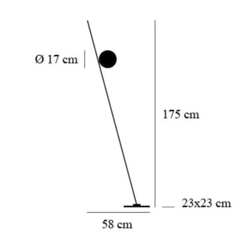 Catellani&Smith Lederam F1 Stehleuchte LED 15W 2700K 1550Lm H=175