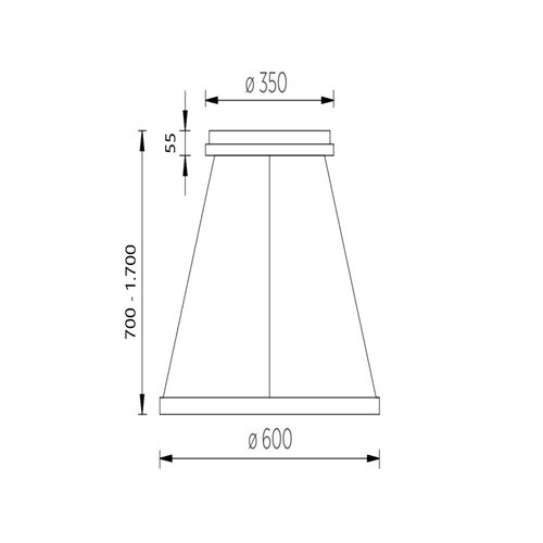 Knapstein Pendel-Ringleuchte Lisa 60 Gestensteuer Dir/Indir