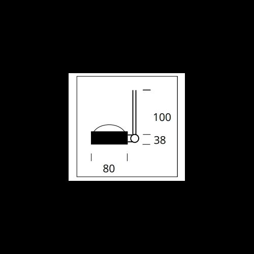 Top Light 2~Strahler Puk Side Single 2x8W 2700K H=177 D=80mm