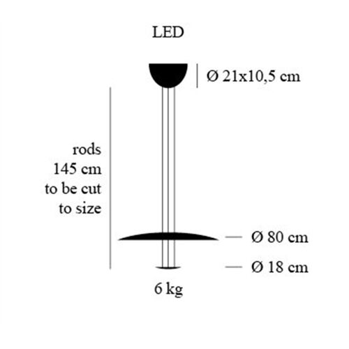 Catellani&Smith Macchina della Luce mod. B D80/18cm 12W 24V 2700K