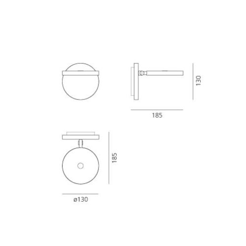 Artemide DEMETRA FARETTO 8W 2700K 360Lm TouchDim