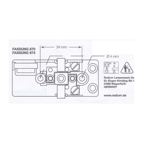 Top Light Ersatzfassung für Linestra Röhre EIN-Sockel