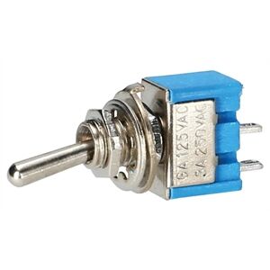 GHP Mini Kippschalter M6 230V 1pol. 3A Aus/Ein Lötan.