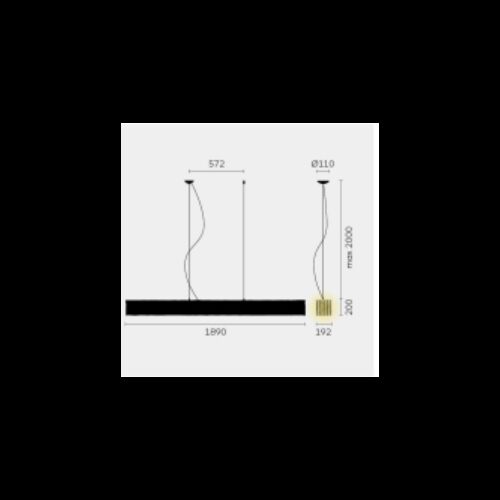 BELUX Polyestervlies one by one 34 Innen 1900x200 Pendel