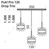 Top Light PUK! PRO 120 Drop Trio 6x10W Dir/Indir 2700K
