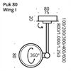Top Light PUK! PRO 80 Wing I Wall 300 2x8W 1320Lm 2700K