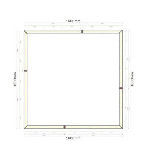 Lightnet Matric 55-A3 Lichtsystem 1600x1600 H=75 3000K opal