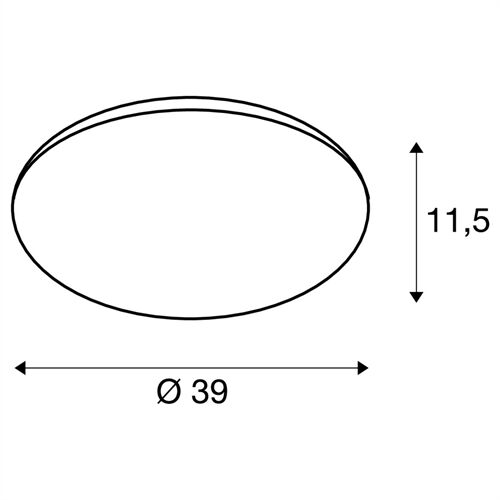 SLV.tec SURFACE V 390 -10/15/20 W 830/840 IP44 D=390mm