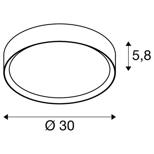 SLV DECONA 30 -18 W,2700/3000 K,1530Lm Phasdimm