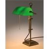 BerlinerMessinglampe Banker´s Lamp E27 Glas Grün Messingfuß Quadratisch