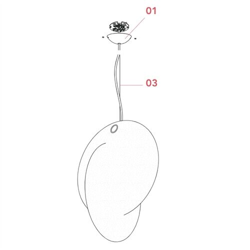 FLOS OVERLAP S1 1xE27 D=650 H=820mm
